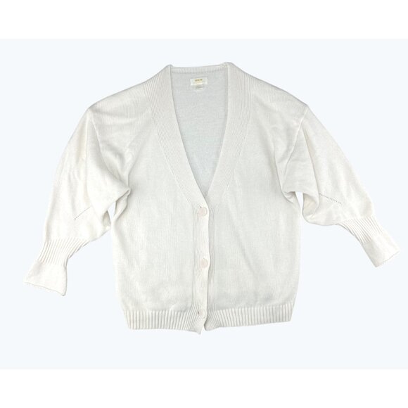 Maeve By Anthropologie Medium Ivory Knit Cardigan Sweater W/ Button Front - Picture 4 of 15
